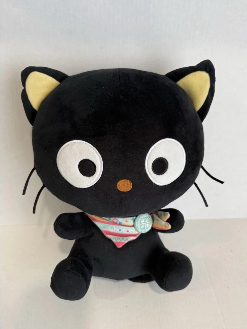 Sanrio Hello Kitty Bandana Smiles 2017 Black Cat Plush Japan HTF 18”